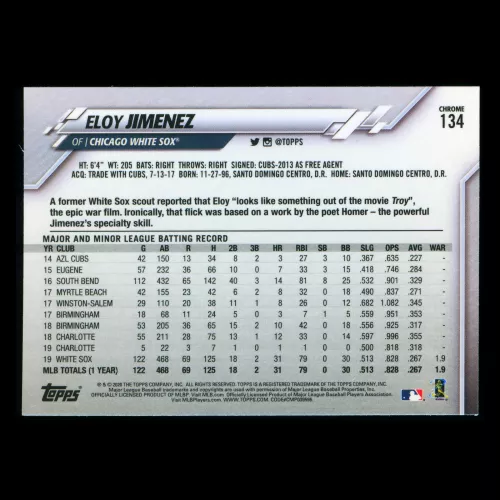 Eloy Jimenez 2020 Topps Chrome All-Star Rookie White Sox