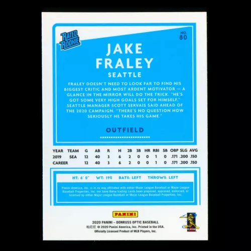 Jake Fraley RR 2020 Optic Rated Rookie Mariners