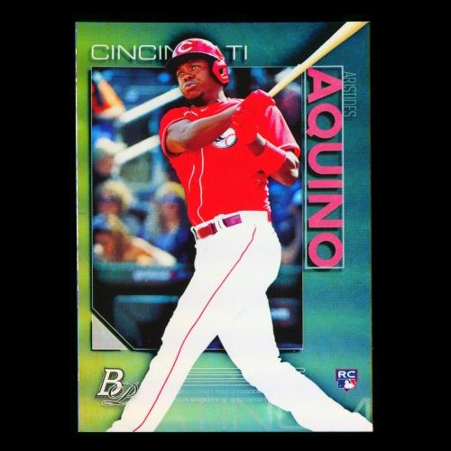 Aristies Aquino RC 2020 Bowman Platinum Chartreuse Rookie Reds
