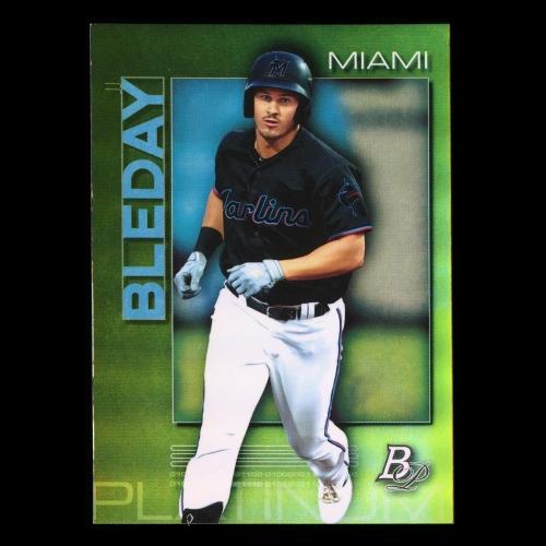 JJ Bleday 2020 Bowman Platinum Top Prospect Chartreuse Marlins