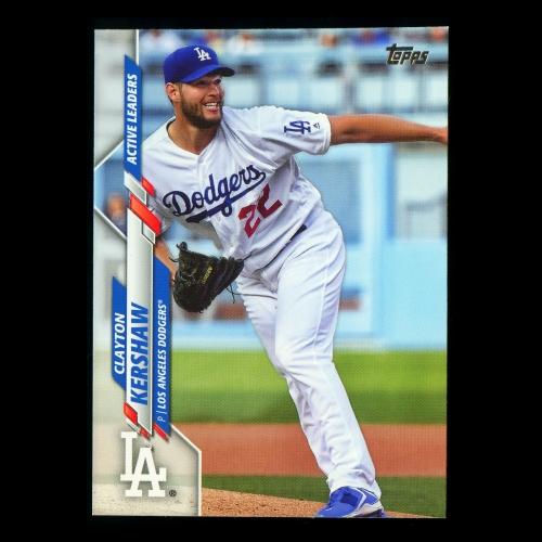 Clayton Kershaw 2020 Topps Active Leaders Dodgers