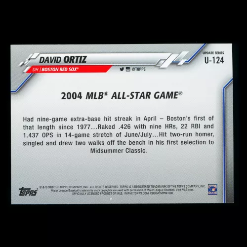 David Ortiz 2020 Topps All-Star Game Red Sox