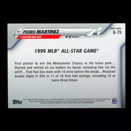 Pedro Martinez 2020 Topps All-Star Game Red Sox