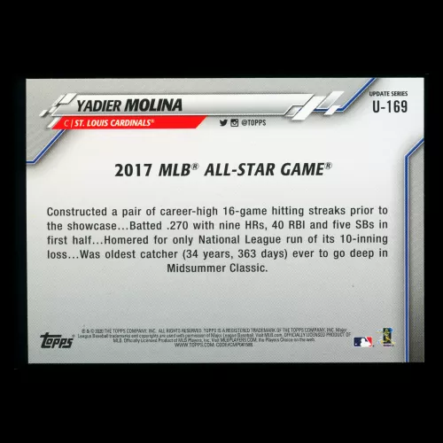Yadier Molina 2020 Topps All-Star Game Cardinals