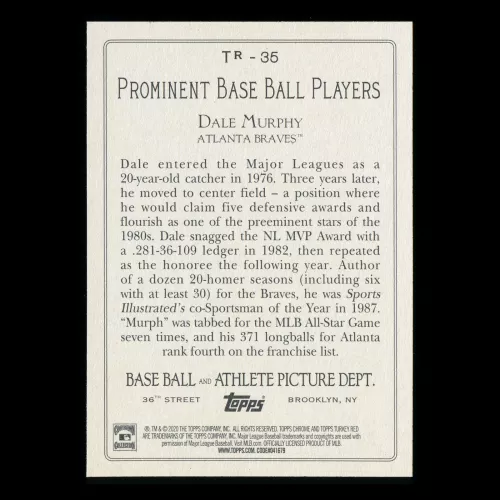 Dale Murphy 2020 Topps Turkey Red Braves