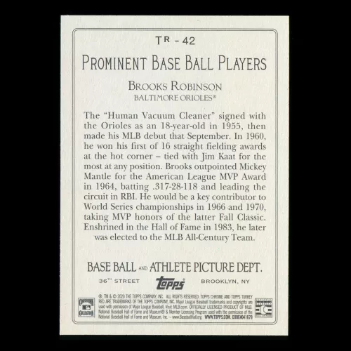 Brooks Robinson 2020 Topps Turkey Red Orioles