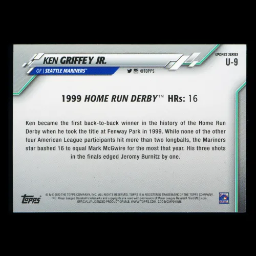 Ken Griffey Jr. 2020 Topps Home Run Derby Mariners