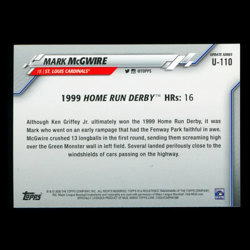Mark McGwire 2020 Topps Home Run Derby Cardinals