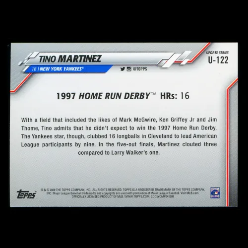 Tino Martinez 2020 Topps Home Run Derby Yankees