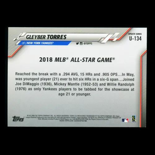 Gleyber Torres 2020 Topps All-Star Game Yankees