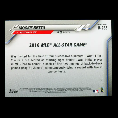 Mookie Betts 2020 Topps All-Star Game Red Sox