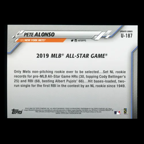 Pete Alonso 2020 Topps All-Star Game Mets