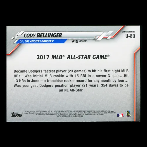 Cody Bellinger 2020 Topps All-Star Game Dodgers