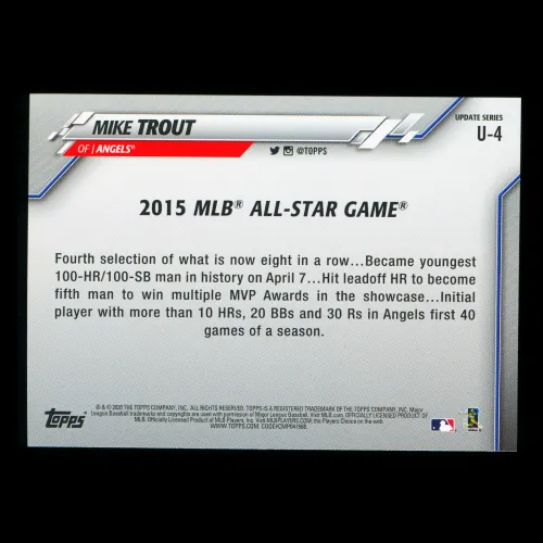 Mike Trout 2020 Topps All-Star Game Angels