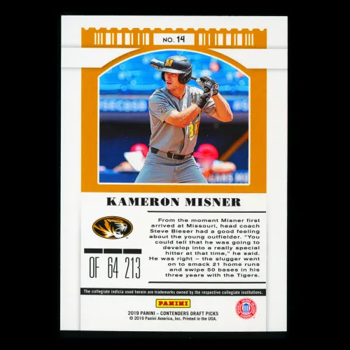 Kameron Misner 2019 Contenders Draft Picks Season Ticket Tigers