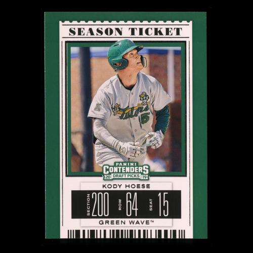Kody Hoese 2019 Contenders Draft Picks Season Ticket Green Wave