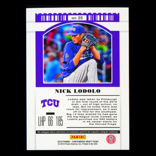 Nick Lodolo 2019 Contenders Draft Picks Season Ticket Horned Frogs