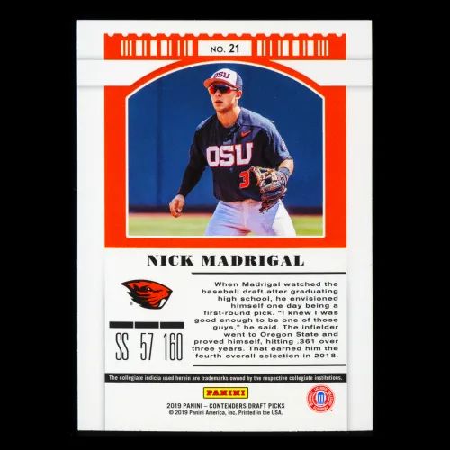 Nick Madrigal 2019 Contenders Draft Picks Season Ticket Beavers