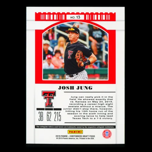 Josh Jung 2019 Contenders Draft Picks Season Ticket Red Raiders