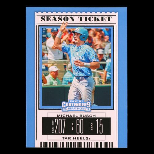 Michael Busch 2019 Contenders Draft Picks Season Ticket Tar Heels