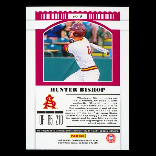Hunter Bishop 2019 Contenders Draft Picks Season Ticket Sun Devils