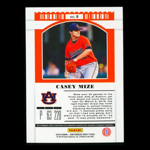 Casey Mize 2019 Contenders Draft Picks Season Ticket Tigers