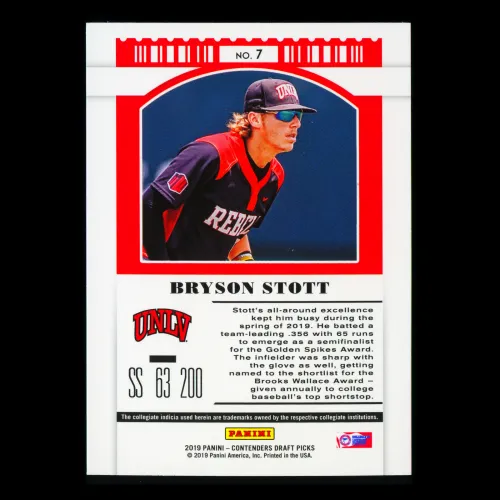 Bryson Stott 2019 Contenders Draft Picks Season Ticket Rebels