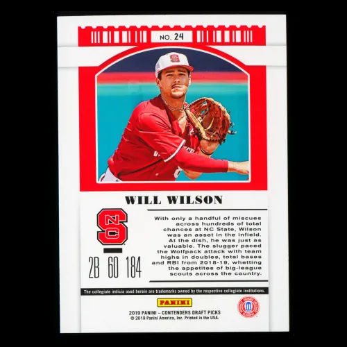 Will Wilson 2019 Contenders Draft Picks Season Ticket Wolfpack