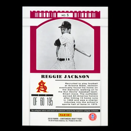 Reggie Jackson 2019 Contenders Draft Picks Season Ticket Sun Devils