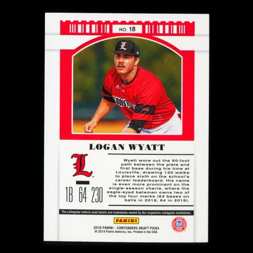 Logan Wyatt 2019 Contenders Draft Picks Season Ticket Cardinals