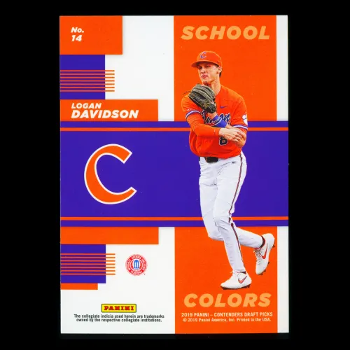 Logan Davidson 2019 Contenders Draft Picks School Colors Tigers