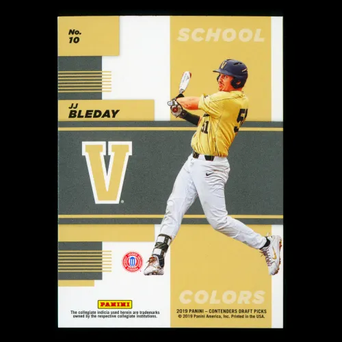JJ Bleday 2019 Contenders Draft Picks School Colors Commodores