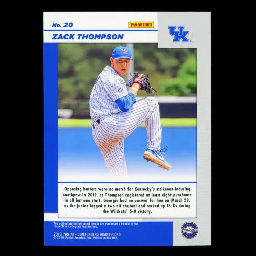 Zack Thompson 2019 Contenders Draft Picks Game Day Ticket Wildcats