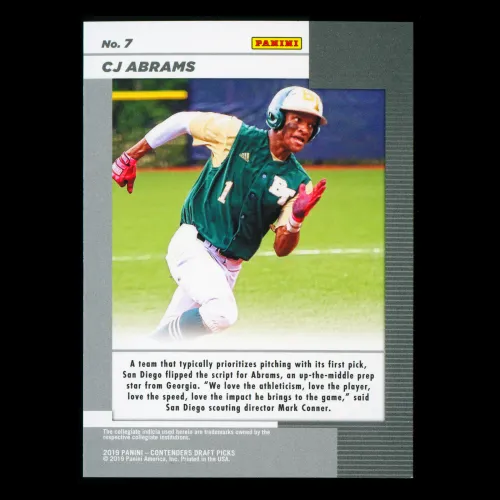 CJ Abrams 2019 Contenders Draft Picks Game Day Ticket Titans