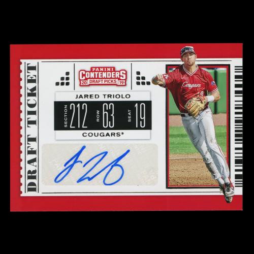 Jared Triolo 2019 Contenders Draft Picks Draft Ticket Auto Cougars