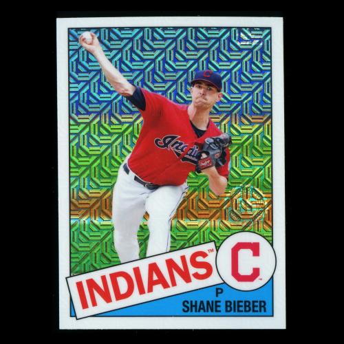 Shane Bieber 2020 Topps 1985 Retro Silver Pack Chrome Indians