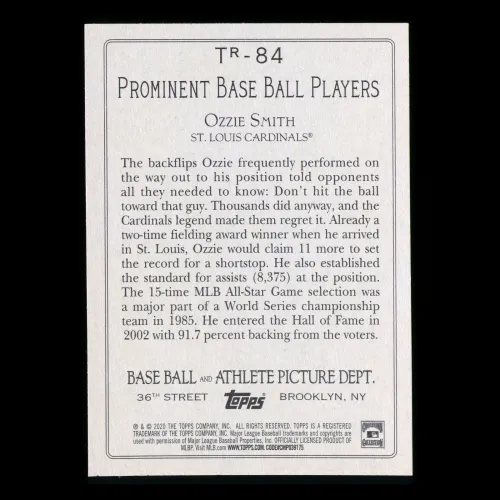 Ozzie Smith 2020 Topps Turkey Red Cardinals