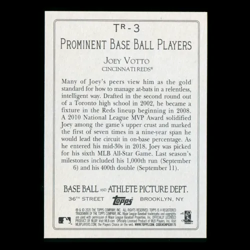 Joey Votto 2020 Topps Turkey Red Reds