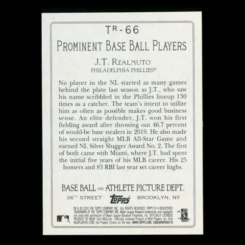 J.T. Realmuto 2020 Topps Turkey Red Phillies