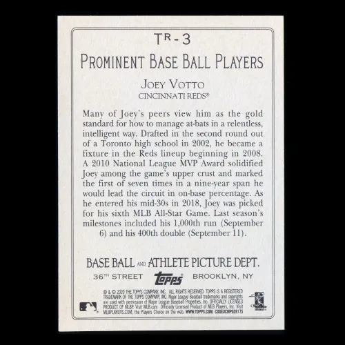 Joey Votto 2020 Topps Turkey Red Reds