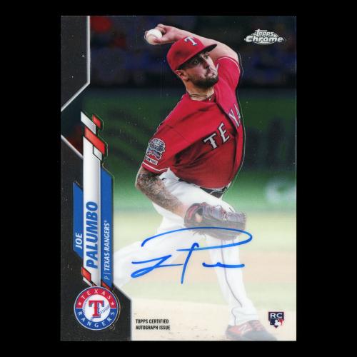 Joe Palumbo RC 2020 Topps Chrome Rookie Auto Rangers