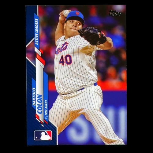 Bartolo Colon 2020 Topps Active Leaders Blue Mets
