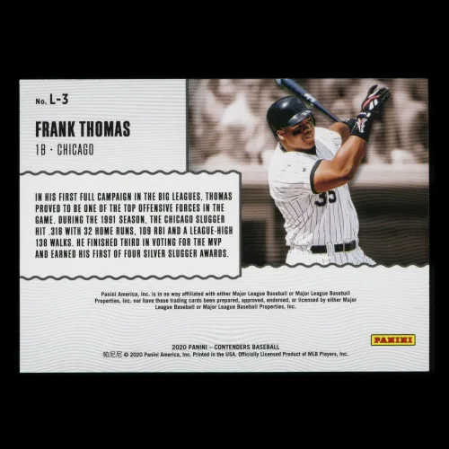 Frank Thomas 2020 Contenders Legacy White Sox