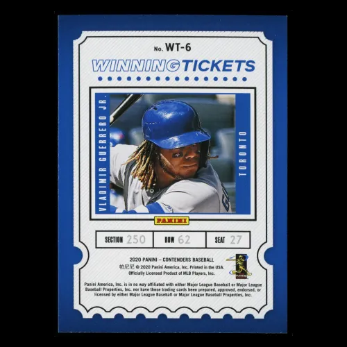 Vladimir Guerrero Jr. 2020 Contenders Winning Tickets Blue Jays