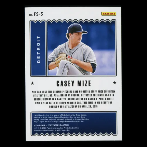 Casey Mize 2020 Contenders Future Stars Tigers