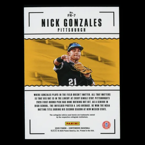Nick Gonzales 2020 Contenders First Rounders Pirates