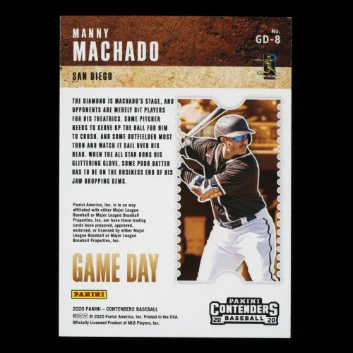 Manny Machado 2020 Contenders Game Day Padres