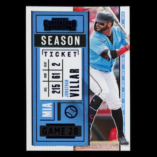 Jonathan Villar 2020 Contenders Season Ticket Purple Marlins