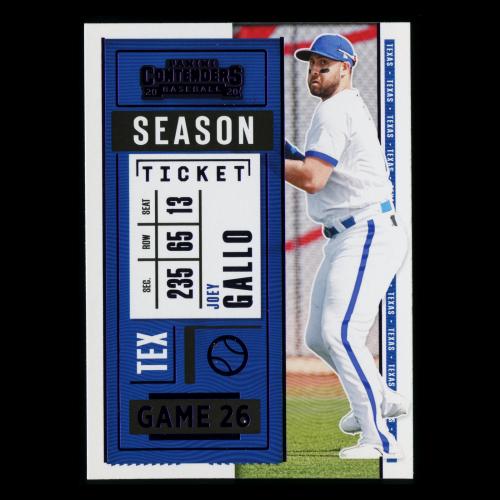 Joey Gallo 2020 Contenders Season Ticket Purple Rangers