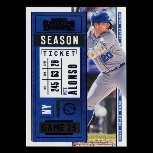 Pete Alonso 2020 Contenders Season Ticket Purple Mets
